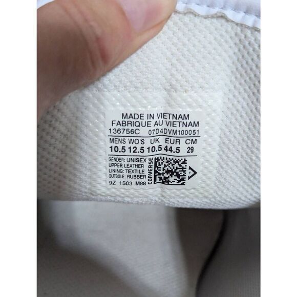 Converse Men's 10.5 White Leather Low Top Retro Style Sneaker - Picture 11 of 11